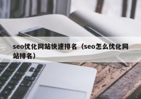seo优化网站快速排名（seo怎么优化网站排名）