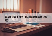 seo优化首页排名（seo网站排名优化公司）